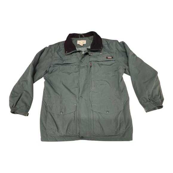 Vintage LL Bean Men's Thinsulate Thermal Insulation Parka L Green Chore Jacket - Picture 1 of 15